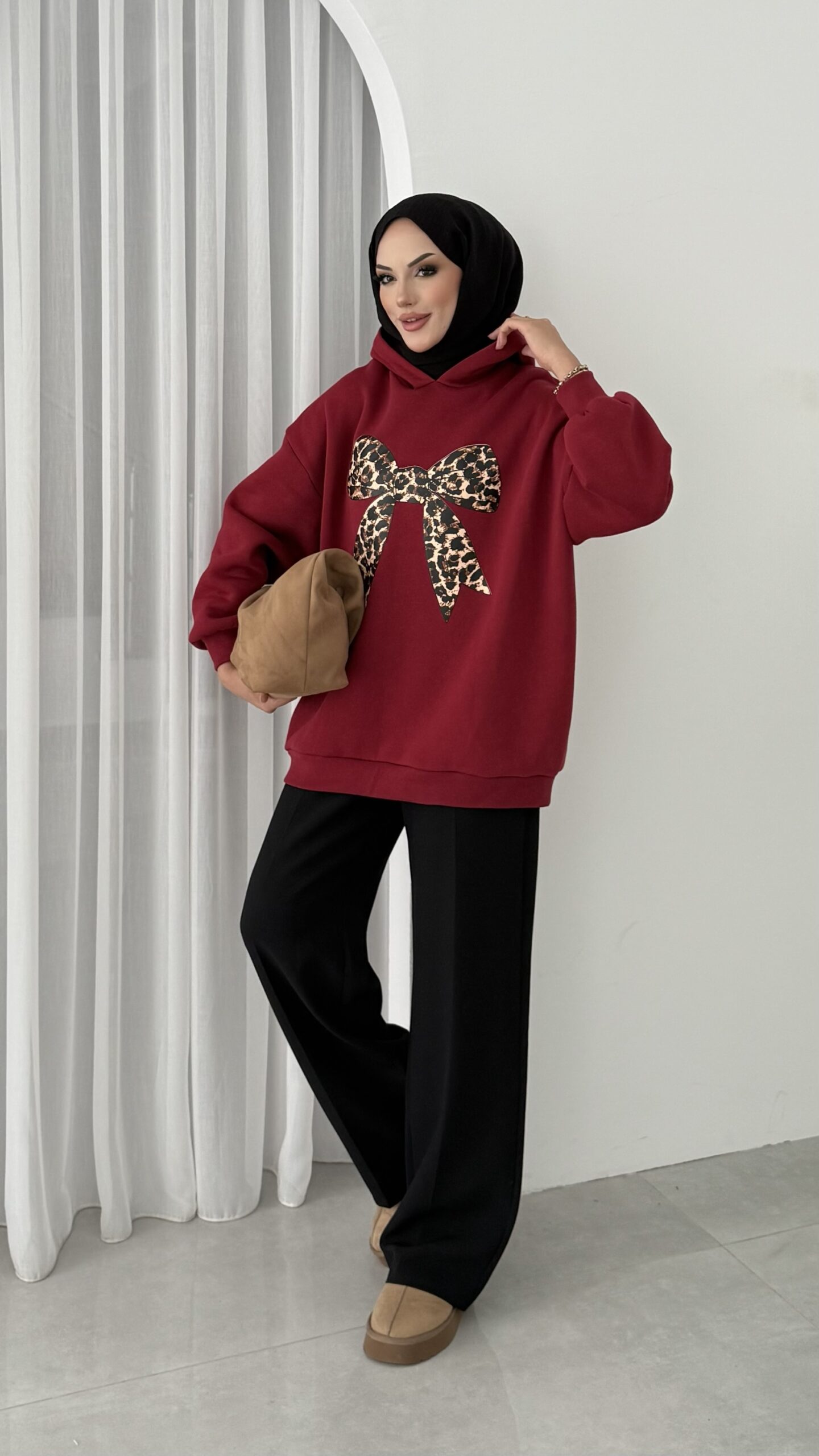 Kurdela Baskılı Şardonlu Sweatshirt |  